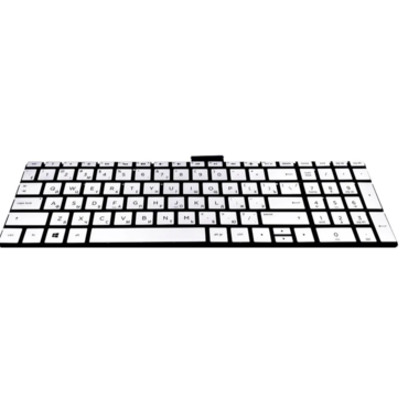 Клавиатура для HP 15s-fq2059ur ноутбука серебр. с подсветкой